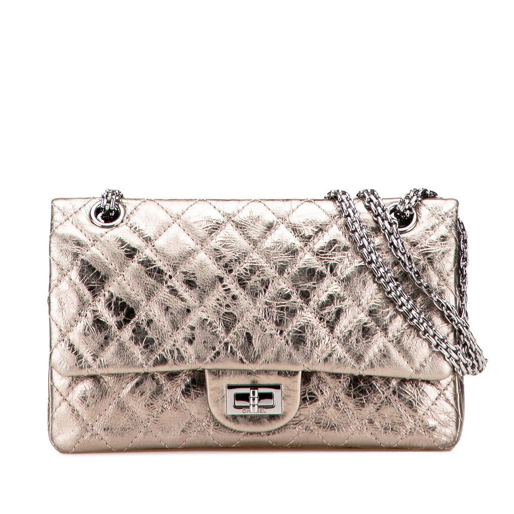 Chanel Reissue 2.55 Aged Metallic Calfskin Double Flap 225