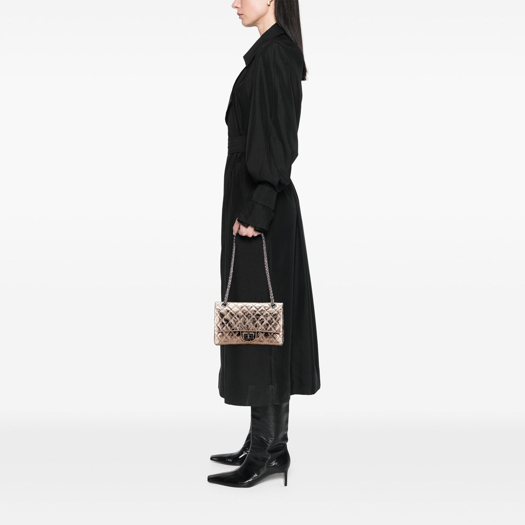 Chanel Reissue 2.55 Aged Metallic Calfskin Double Flap 225