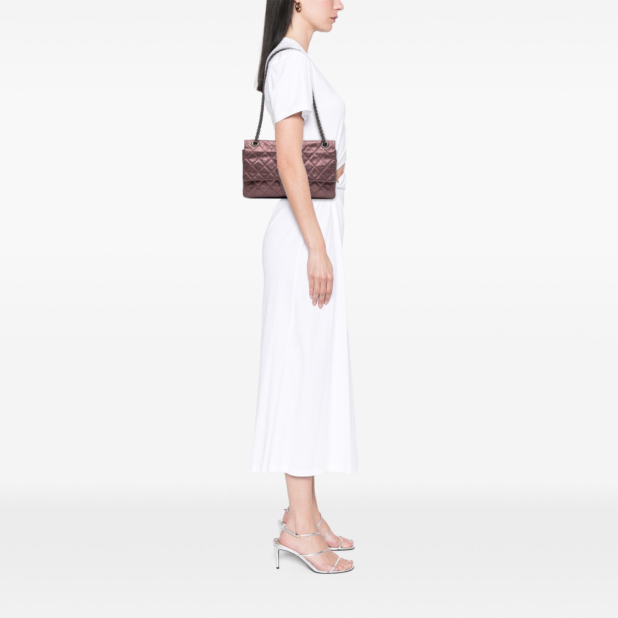 Chanel Reissue 2.55 Aged Metallic Calfskin Double Flap 226