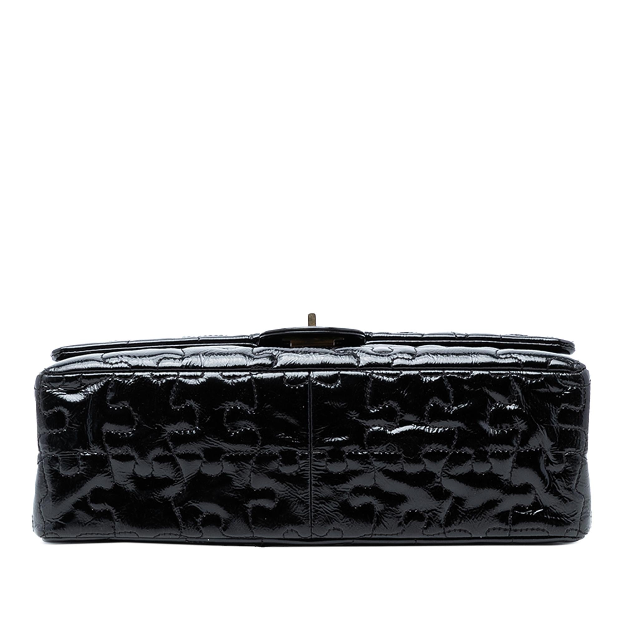Chanel Reissue 2.55 Crackled Patent Puzzle Double Flap 226