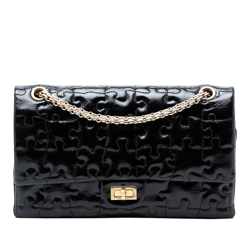 Chanel Reissue 2.55 Crackled Patent Puzzle Double Flap 226