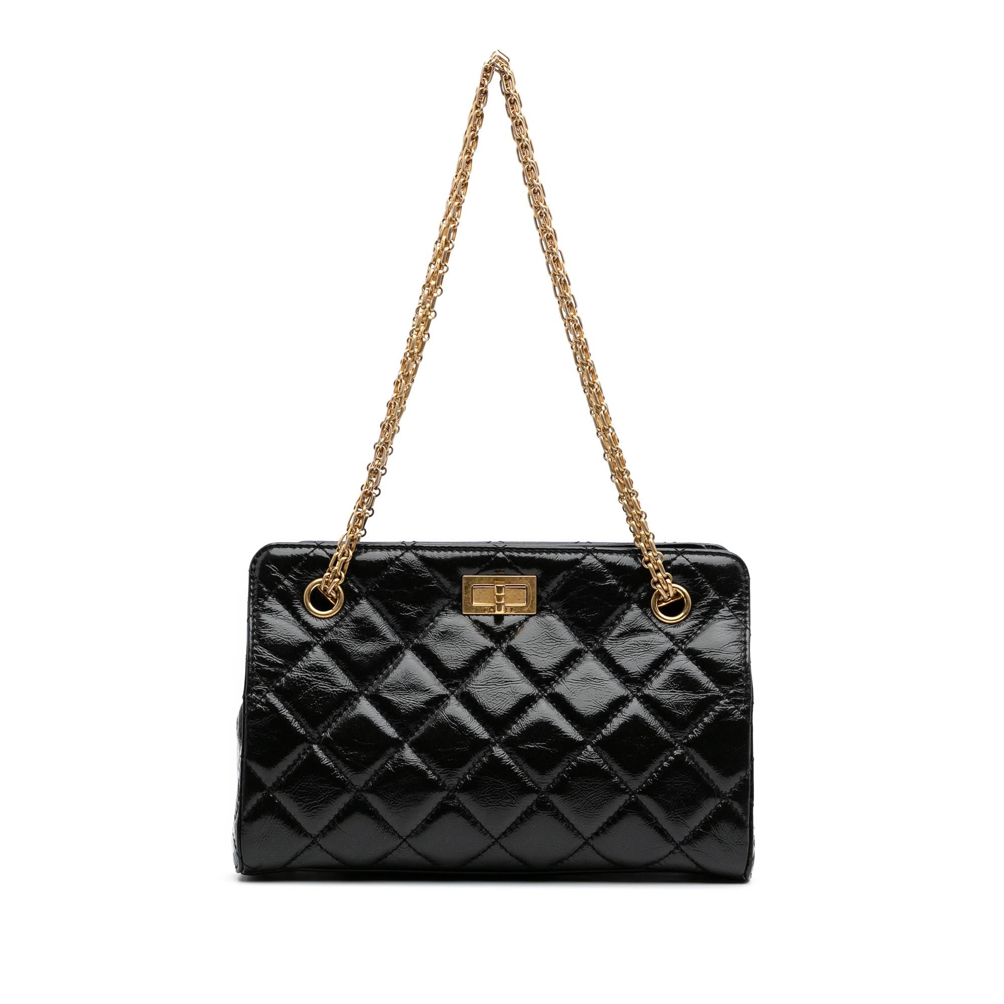 Chanel Reissue 2.55 Glazed Crackled Calfskin Shopping Bag