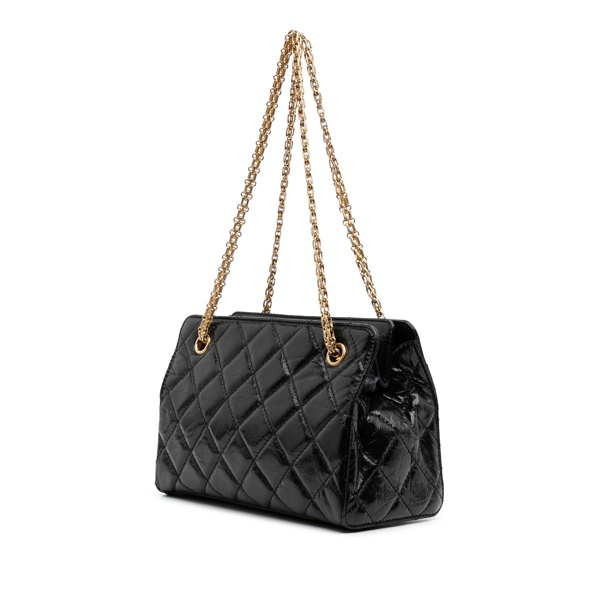 Chanel Reissue 2.55 Glazed Crackled Calfskin Shopping Bag