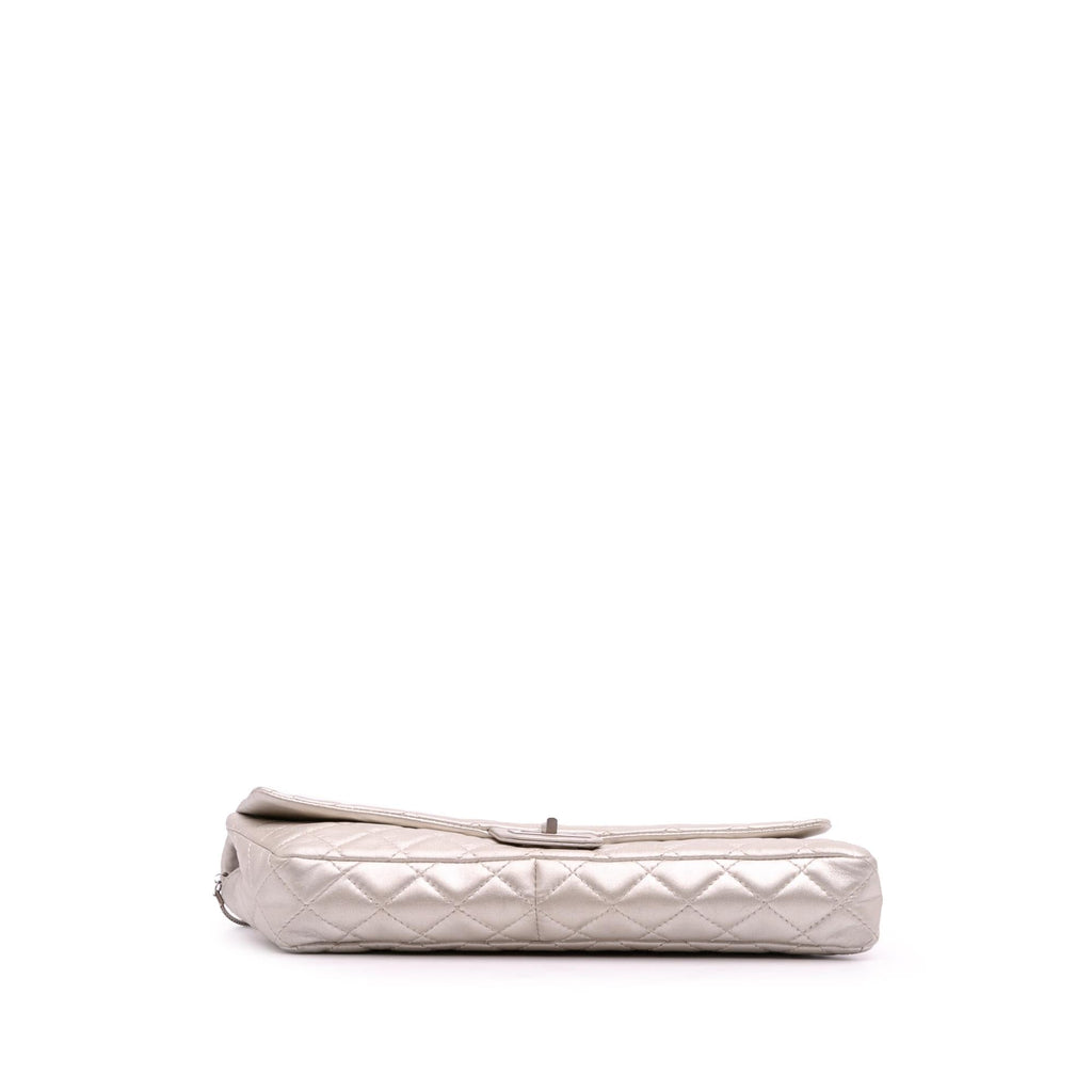 Chanel Reissue 2.55 Metallic Lambskin Clutch With Chain