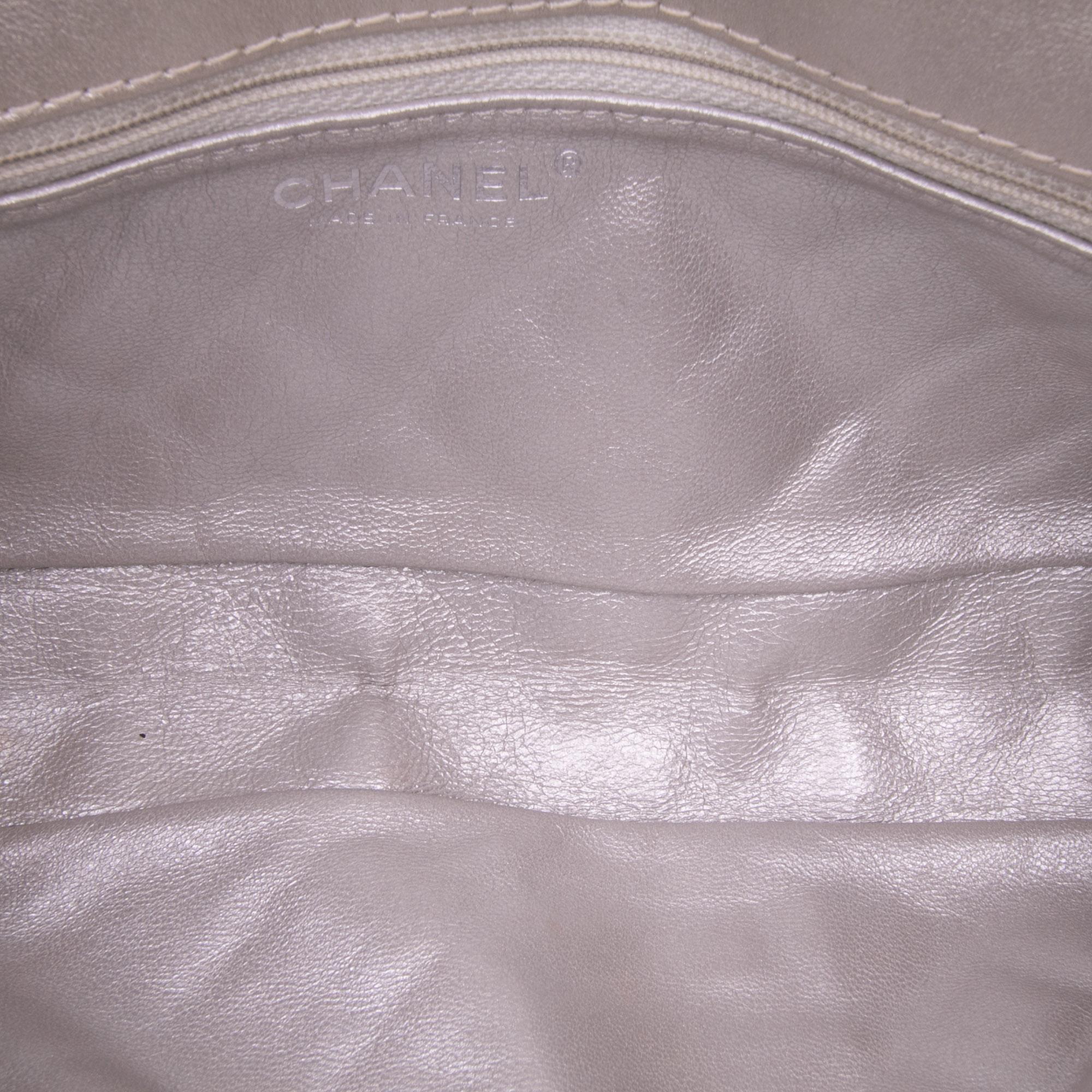 Chanel Reissue 2.55 Metallic Lambskin Clutch With Chain