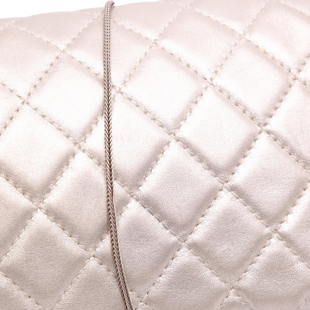 Chanel Reissue 2.55 Metallic Lambskin Clutch With Chain