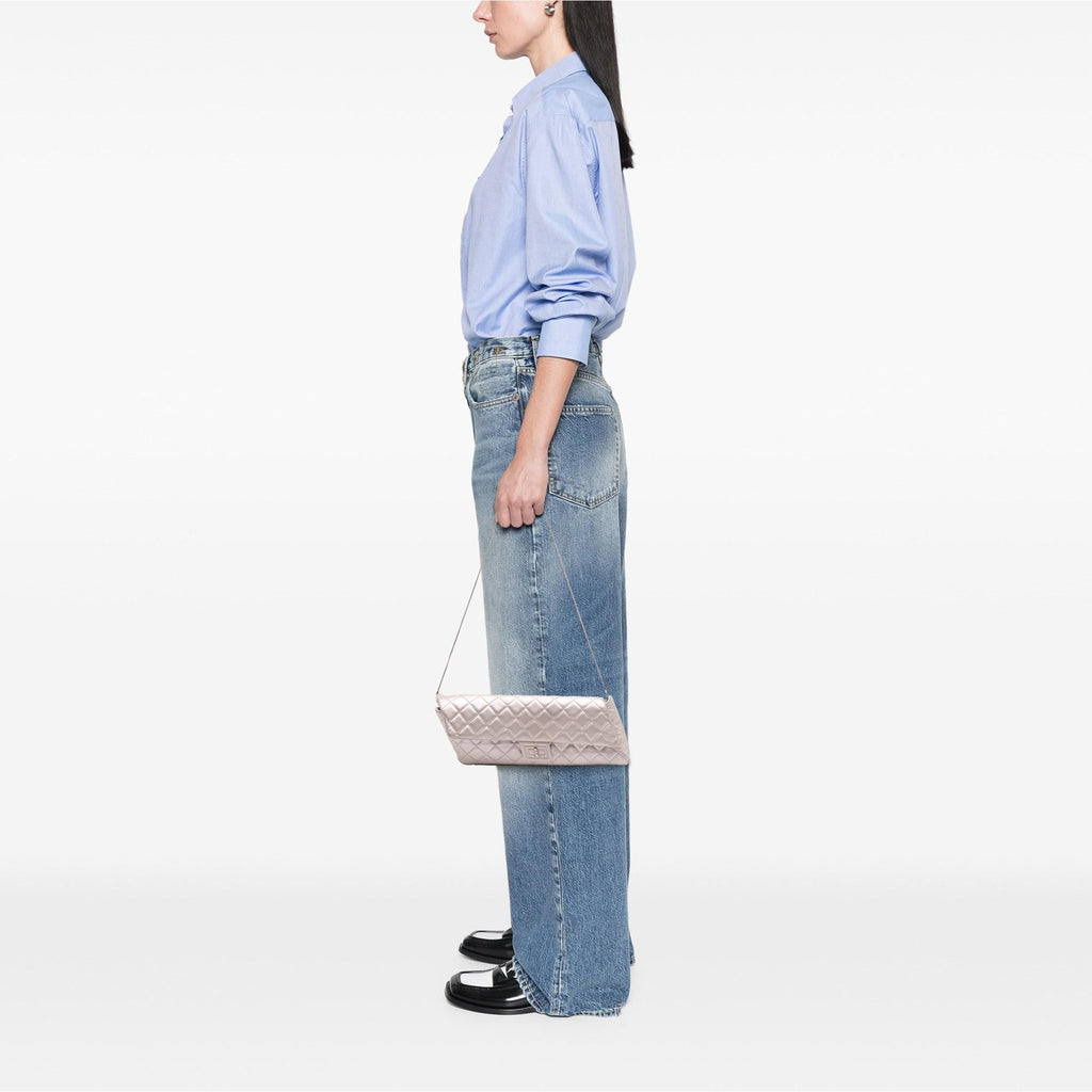 Chanel Reissue 2.55 Metallic Lambskin Clutch With Chain