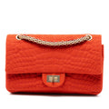 Chanel Reissue 2.55 Quilted Jersey Coco Croc Double Flap 225