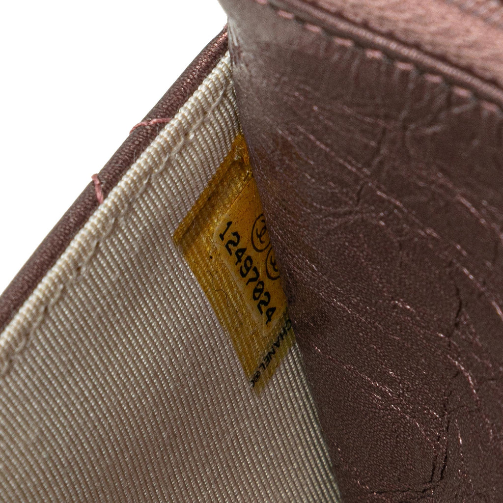 Chanel Reissue 2.55 Quilted Metallic Aged Calfskin Wallet on Chain
