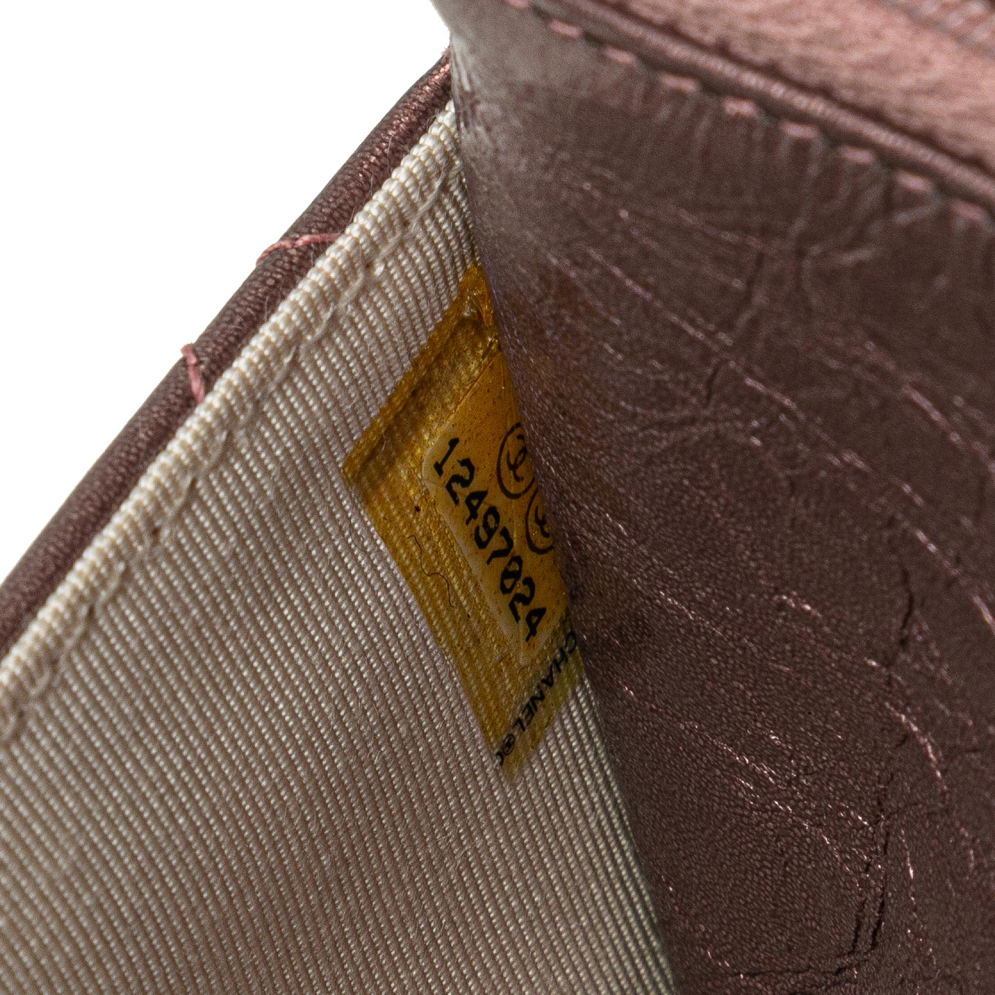 Chanel Reissue 2.55 Quilted Metallic Aged Calfskin Wallet on Chain