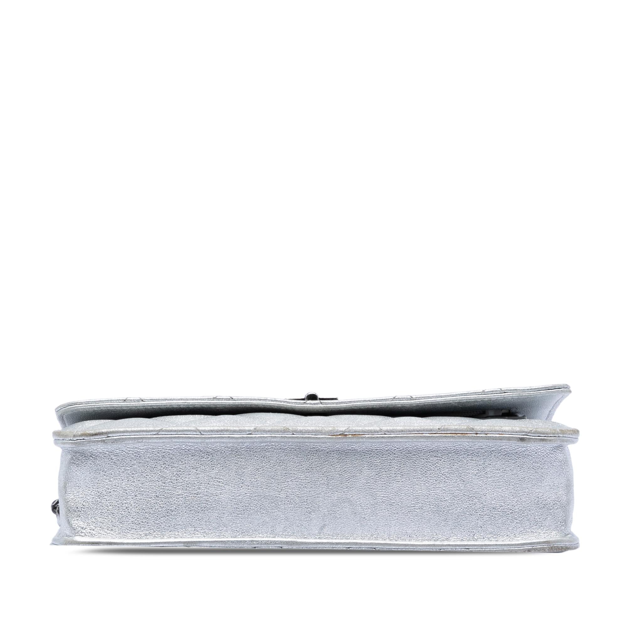 Chanel Reissue 2.55 Quilted Metallic Aged Calfskin Wallet on Chain