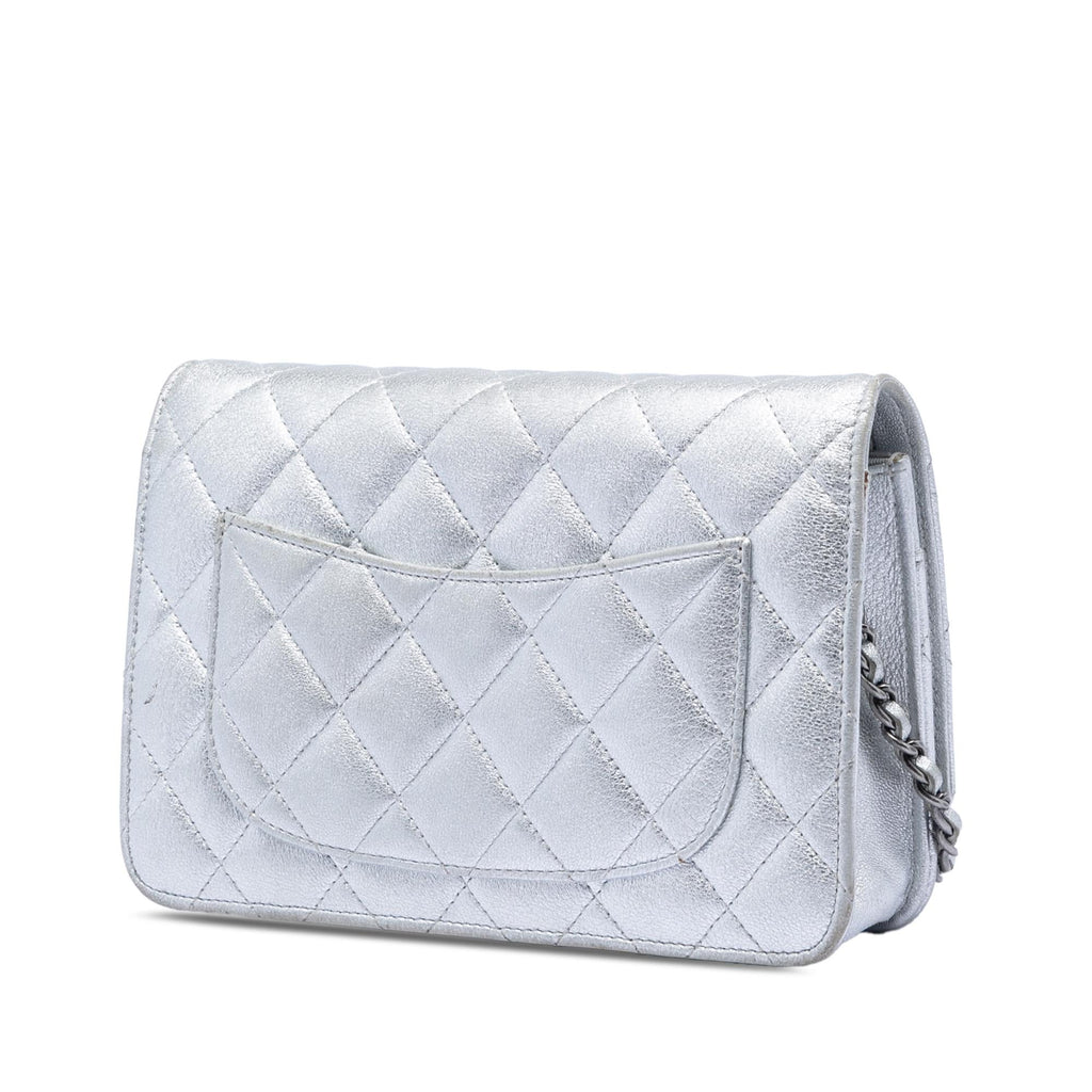 Chanel Reissue 2.55 Quilted Metallic Aged Calfskin Wallet on Chain