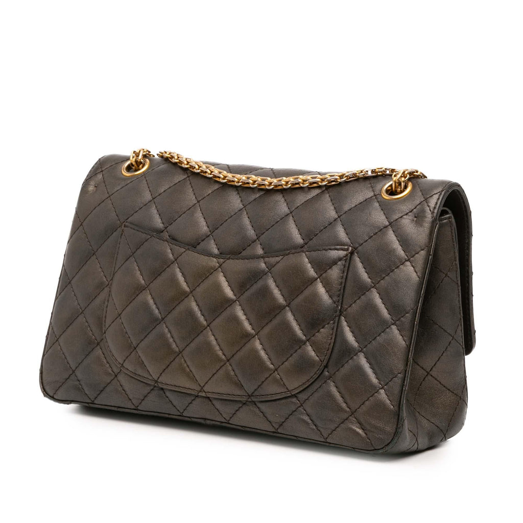 Chanel Reissue 2.55 Quilted Metallic Lambskin Double Flap 226