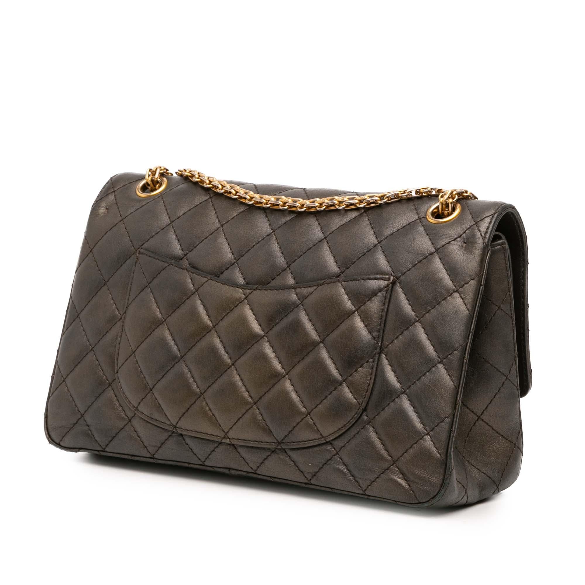 Chanel Reissue 2.55 Quilted Metallic Lambskin Double Flap 226
