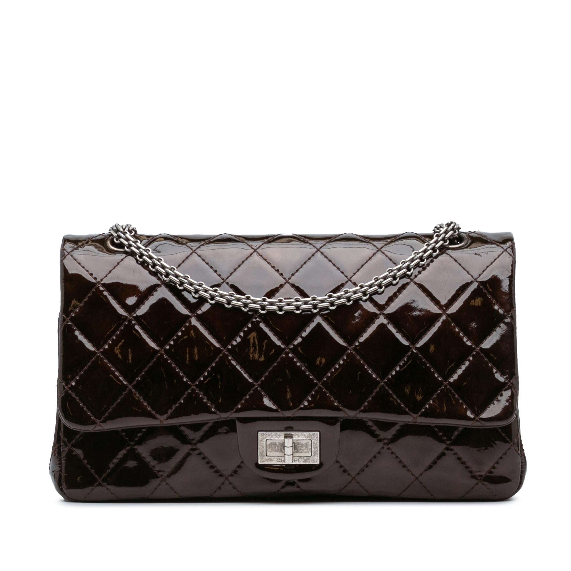 Chanel Reissue 2.55 Quilted Patent Double Flap 227