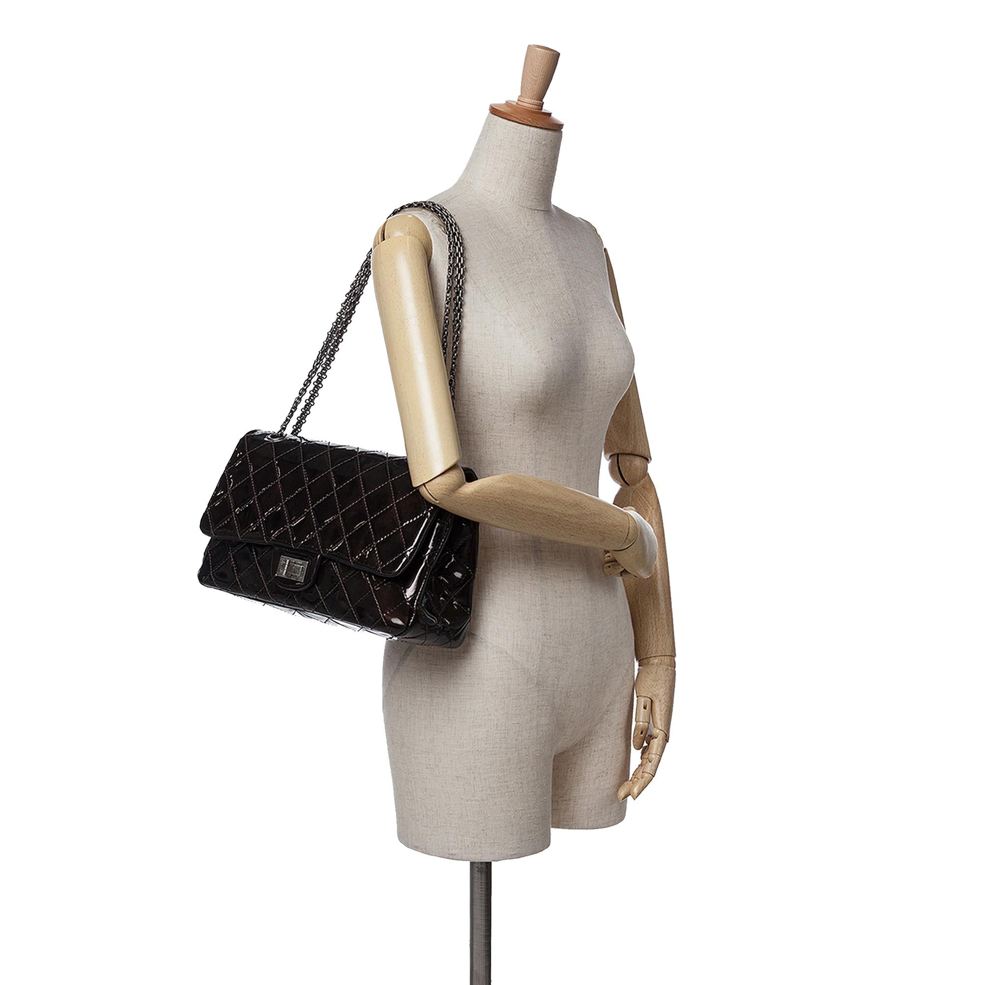 Chanel Reissue 2.55 Quilted Patent Double Flap 227