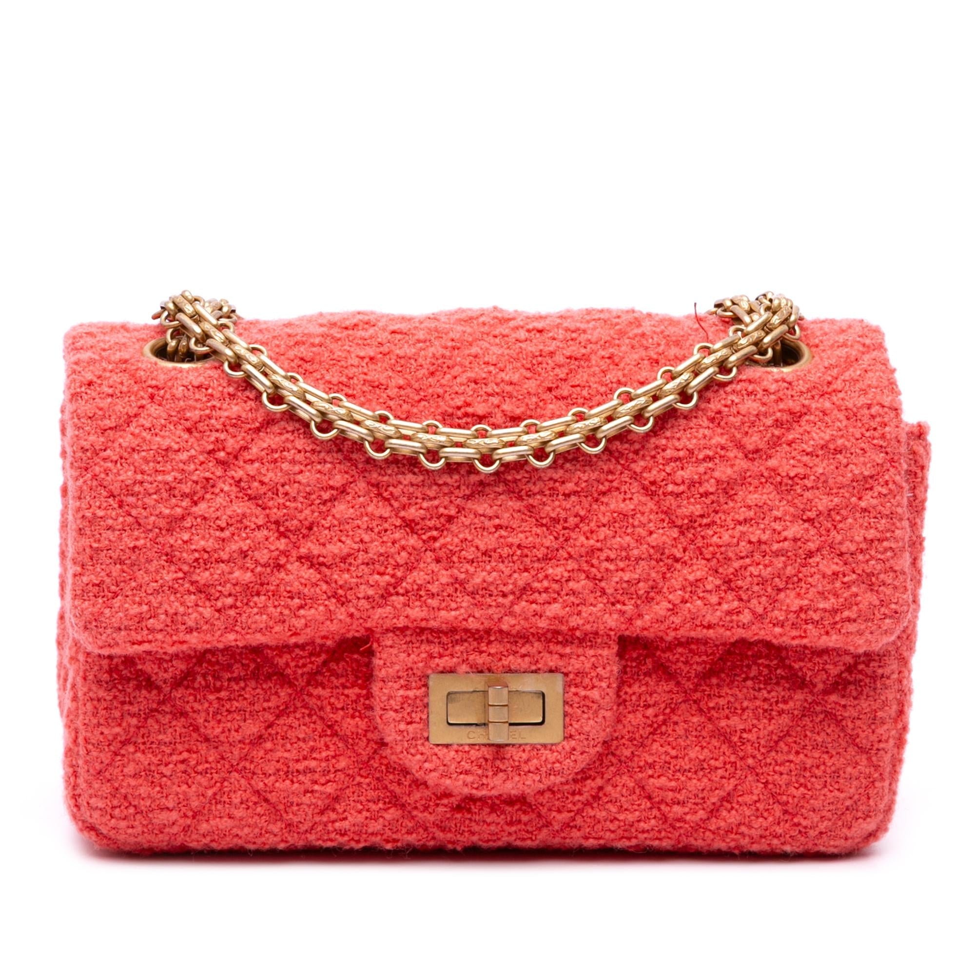 Chanel Reissue 2.55 Quilted Tweed Single Flap 224