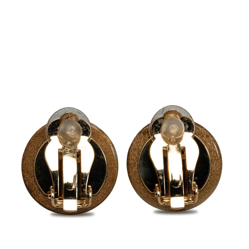 Chanel Resin CC Clover Clip On Earrings (SHG-acjHHU)