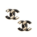 Chanel Resin CC Oversized Stud Earrings