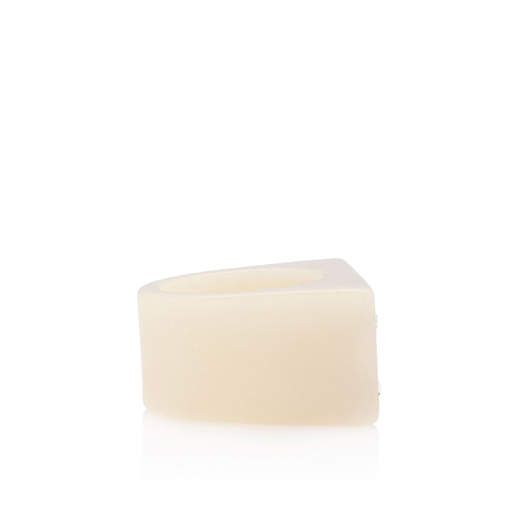 Chanel Resin Crystal Baguette CC Ring - Size 7