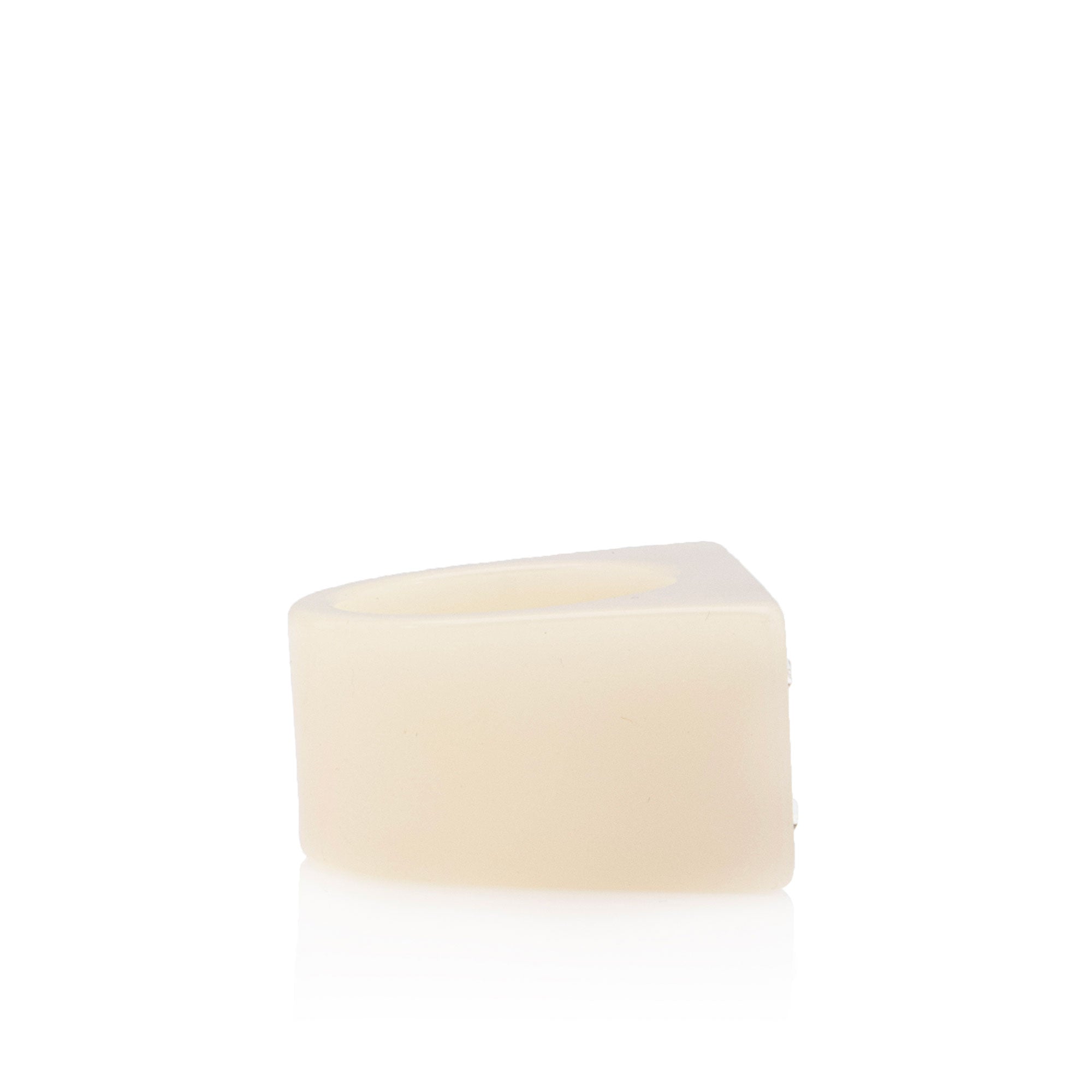 Chanel Resin Crystal Baguette CC Ring - Size 7