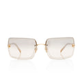 Chanel Rimless Rectangular Crystal Studded CC Sunglasses (SHF-21891)