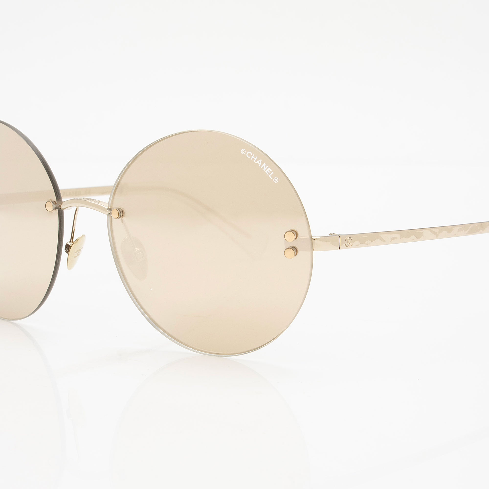 Chanel Rimless Round Sunglasses