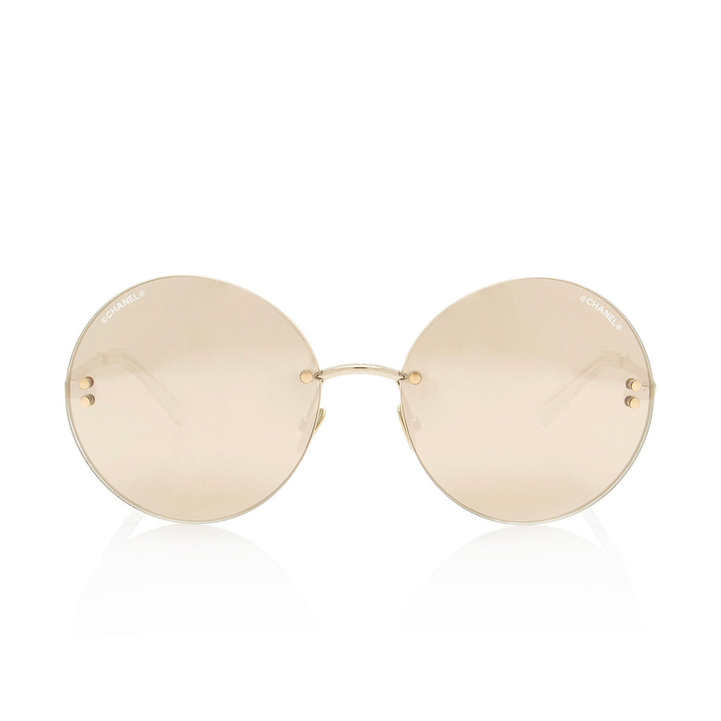 Chanel Rimless Round Sunglasses