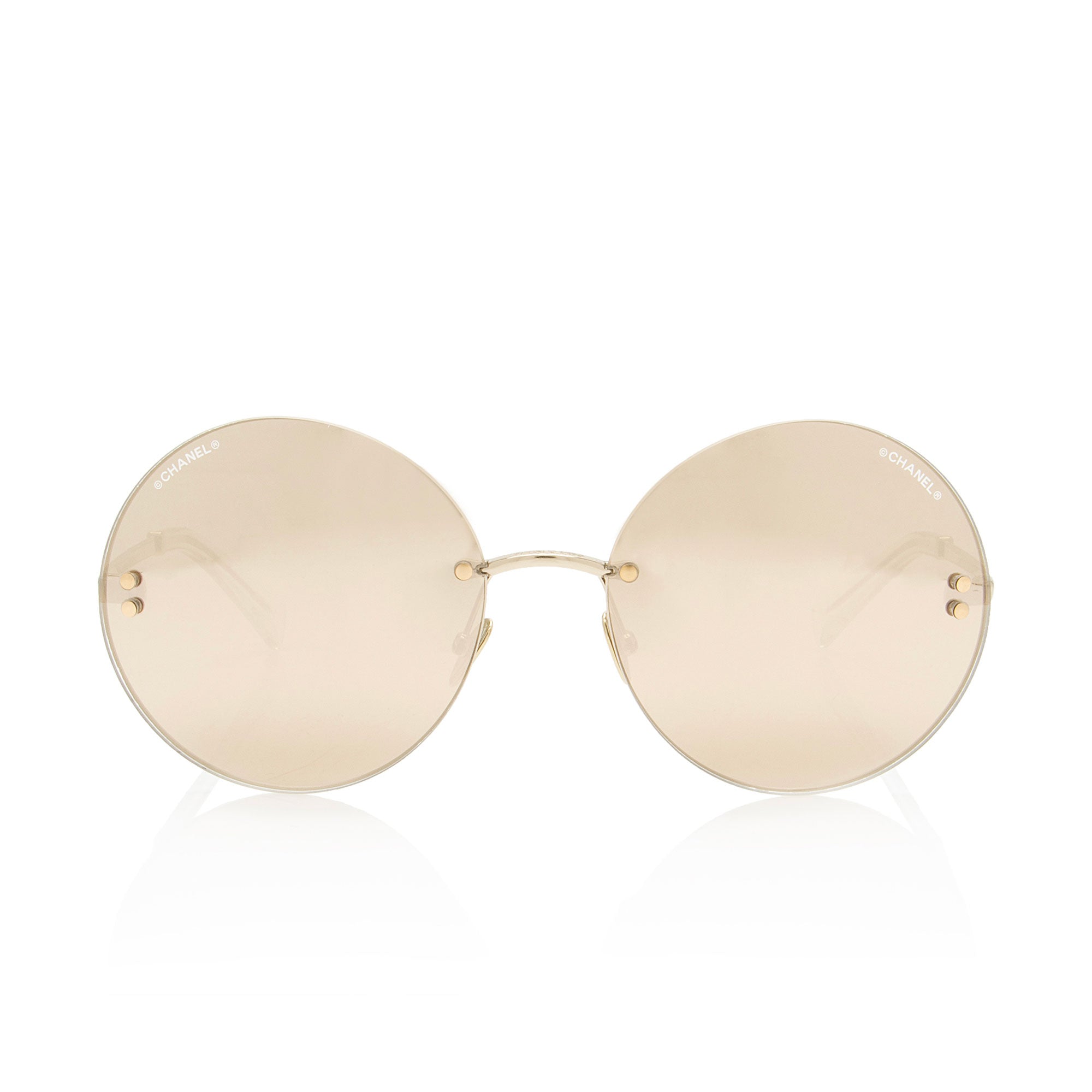 Chanel Rimless Round Sunglasses
