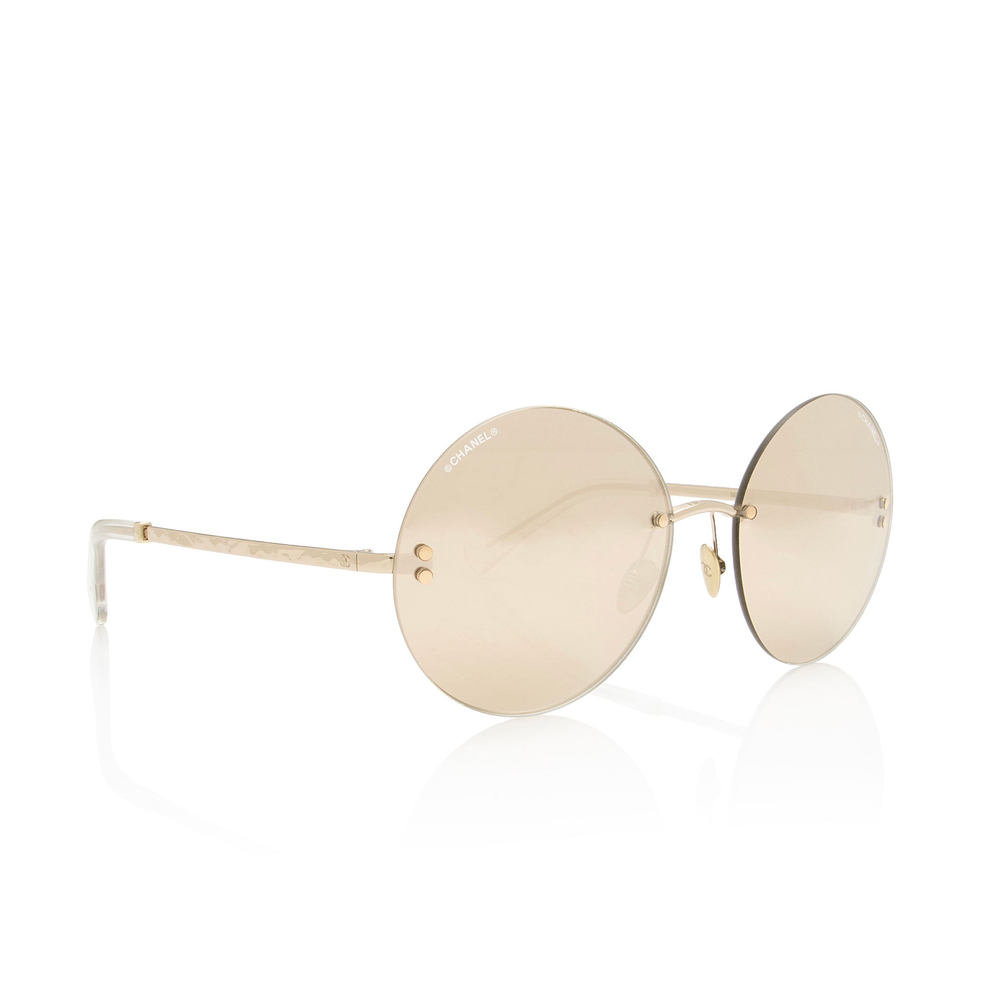 Chanel Rimless Round Sunglasses
