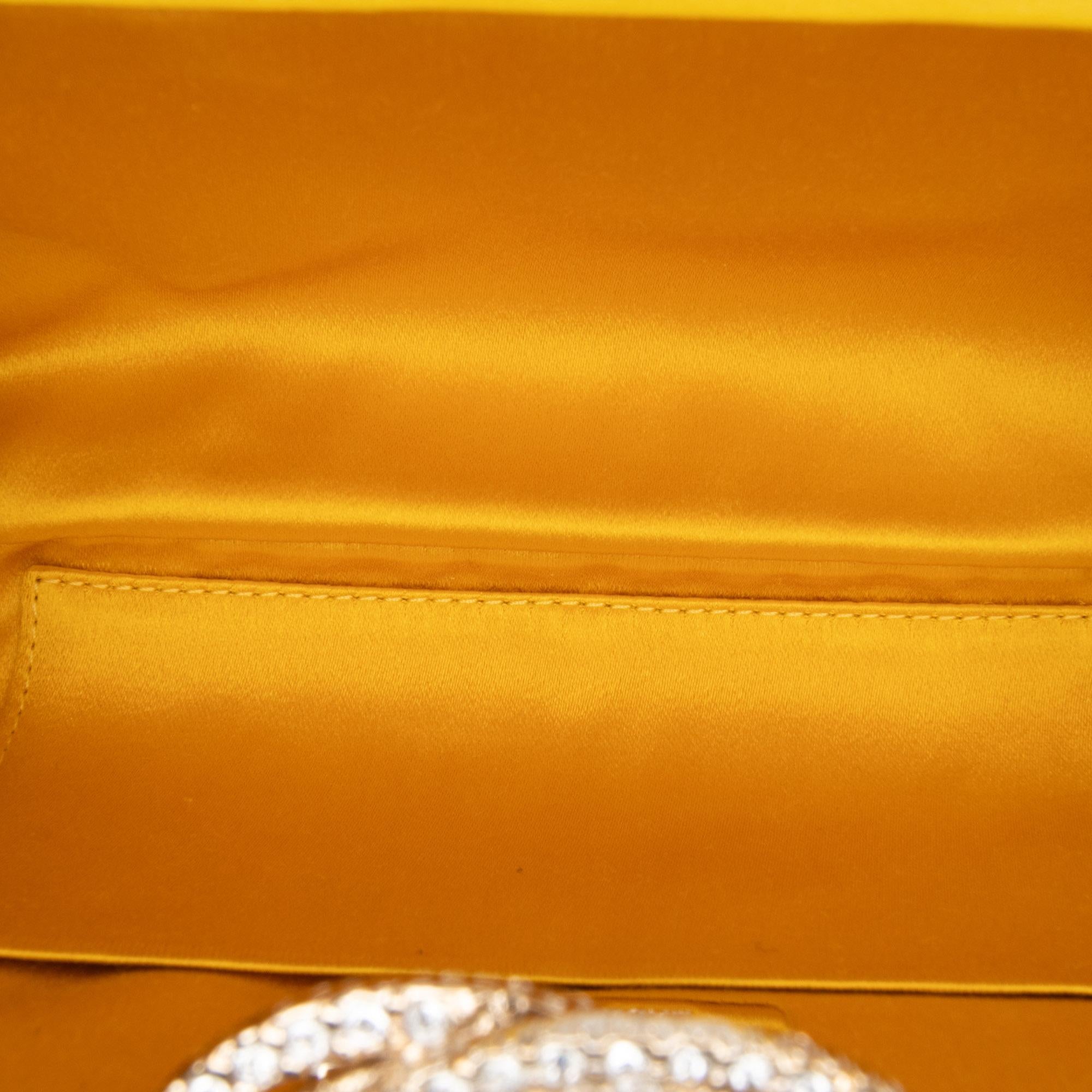 Chanel Satin Crystal Camellia Evening Frame Clutch