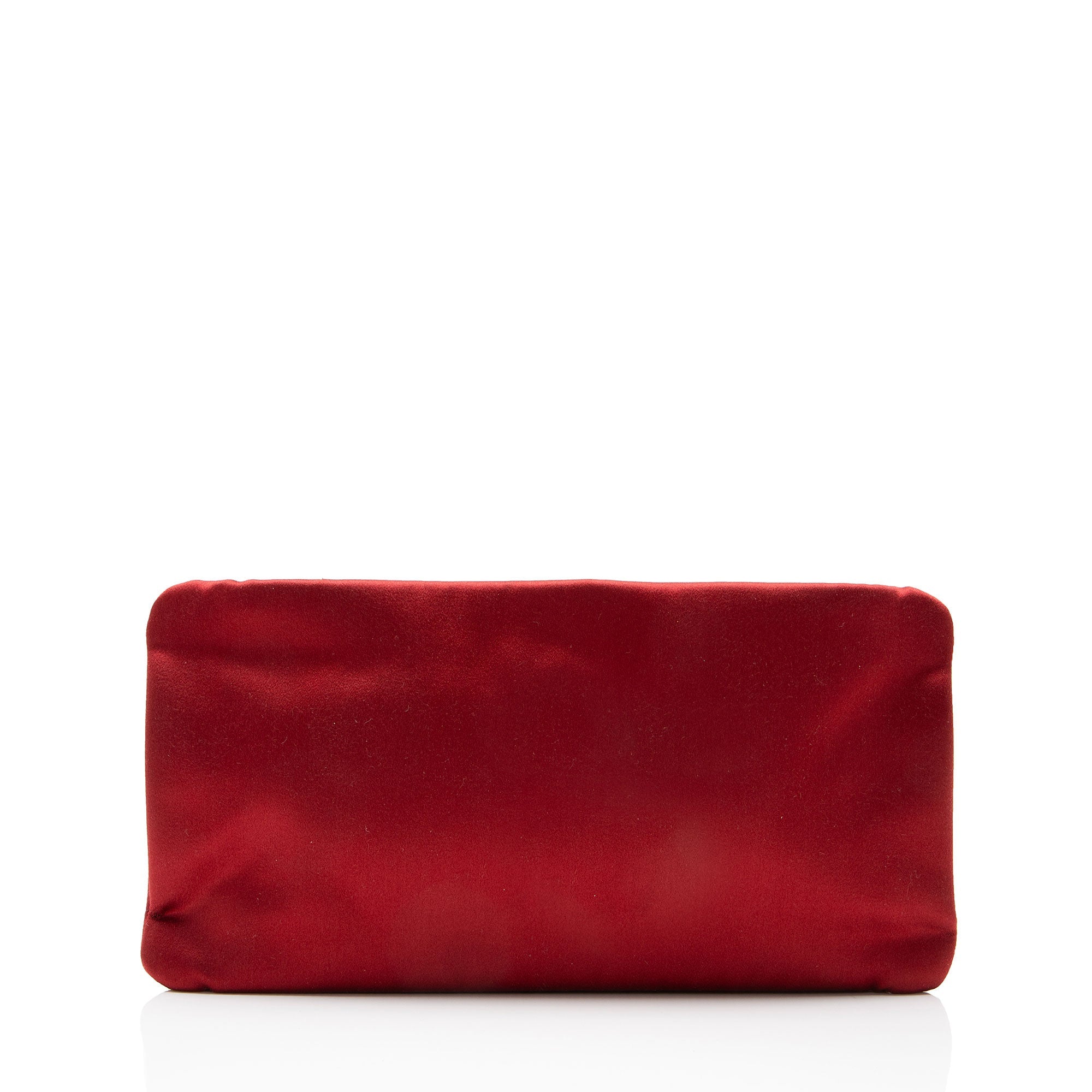 Chanel Satin Crystal Embellished Camellia Clutch on Chain