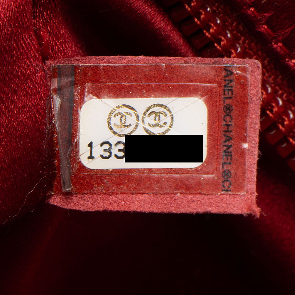 Chanel Satin Crystal Embellished Camellia Clutch on Chain