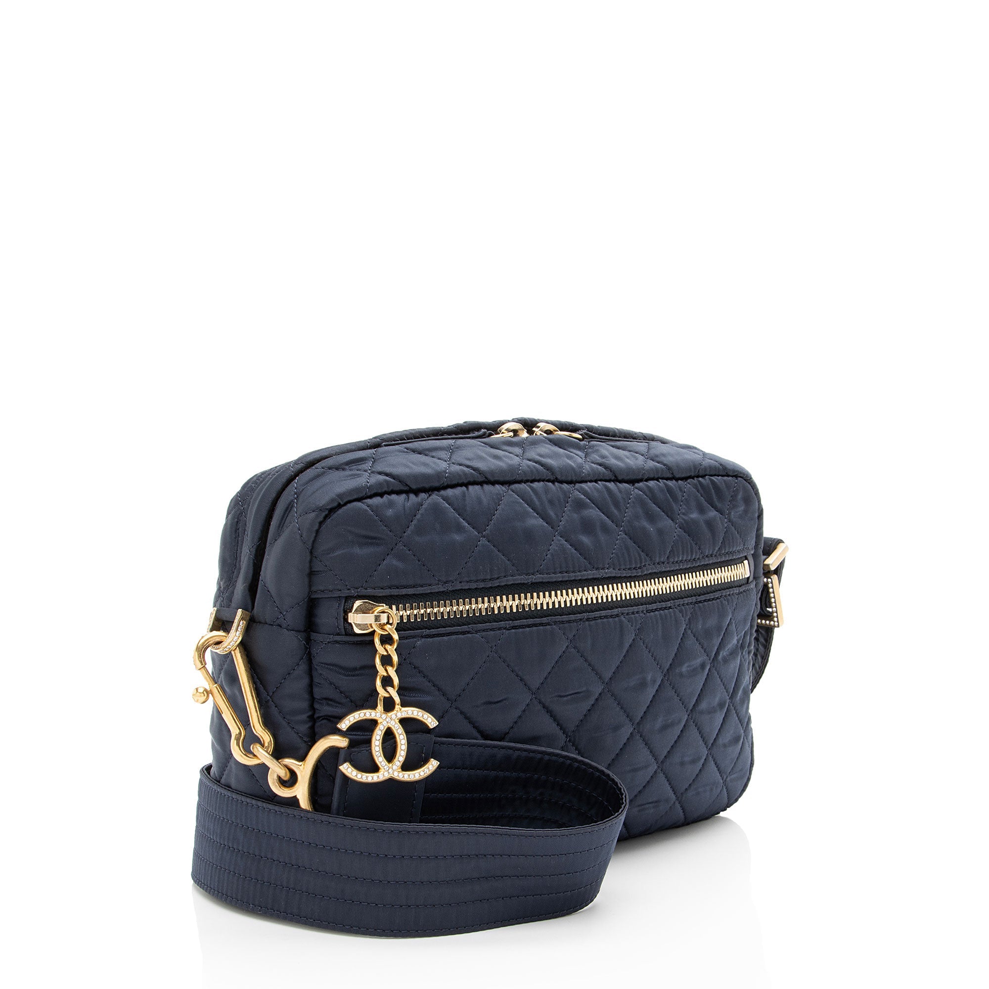 Chanel Satin Crystal Paris-Hamburg Small Camera Bag