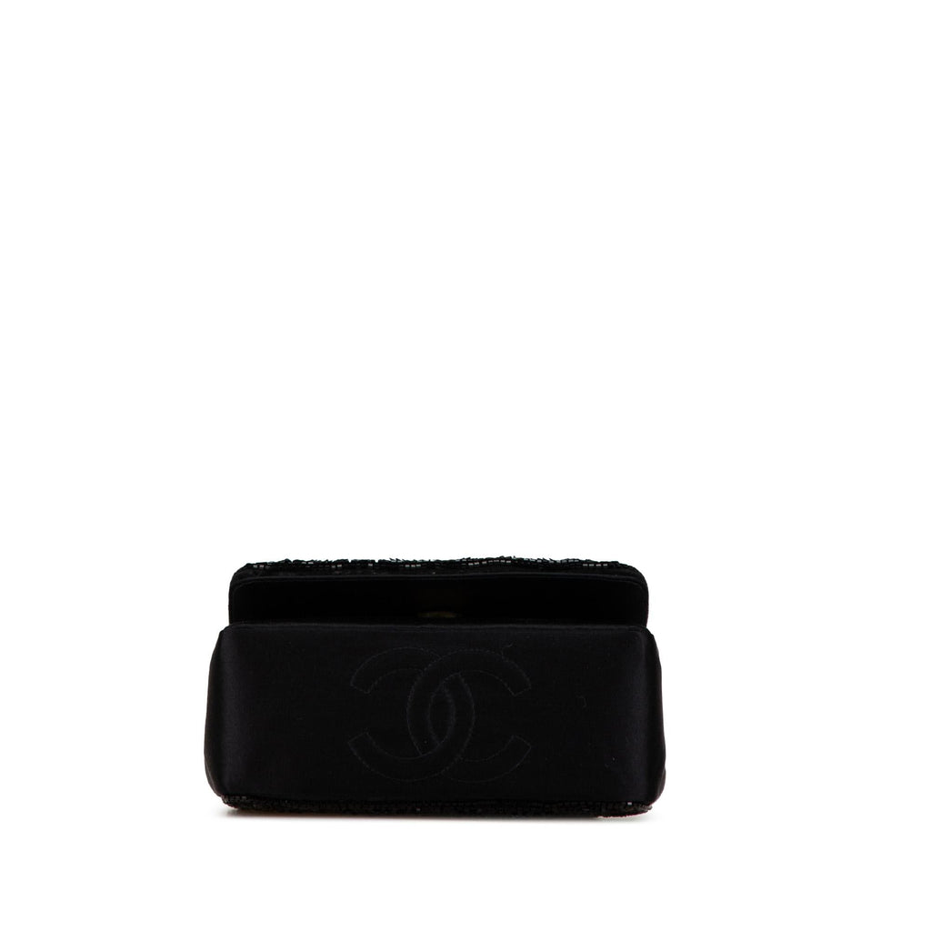 Chanel Satin Sequin Camellia Crossbody