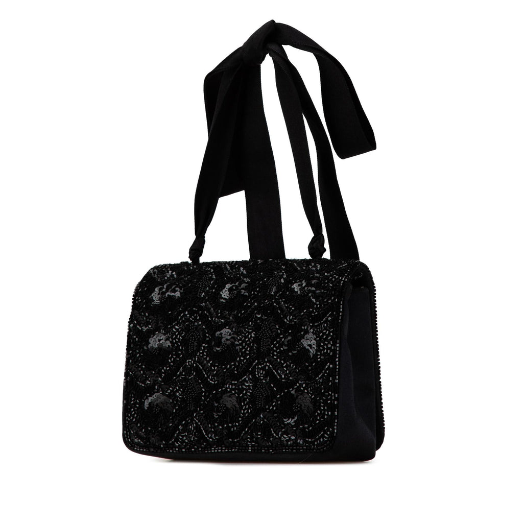 Chanel Satin Sequin Camellia Crossbody