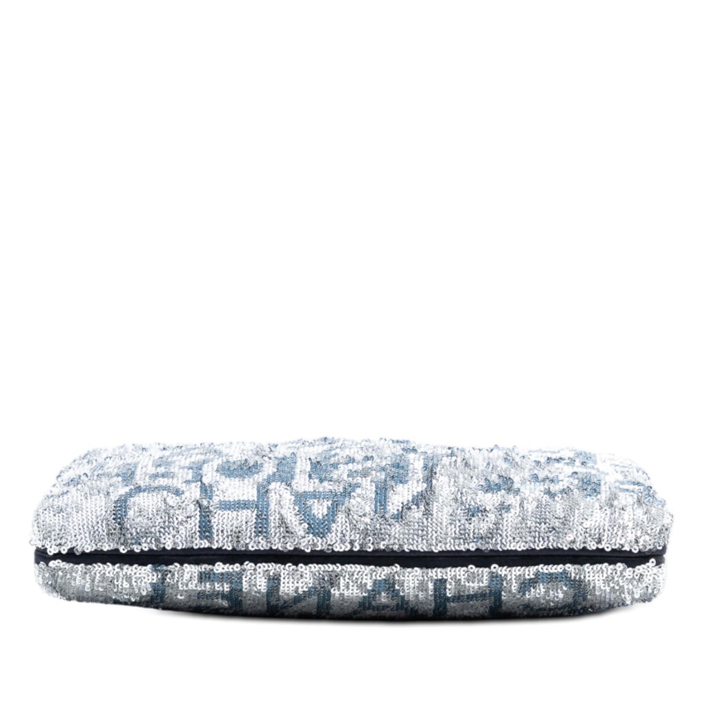 Chanel Satin Sequin Embroidered La Pausa Evening Clutch