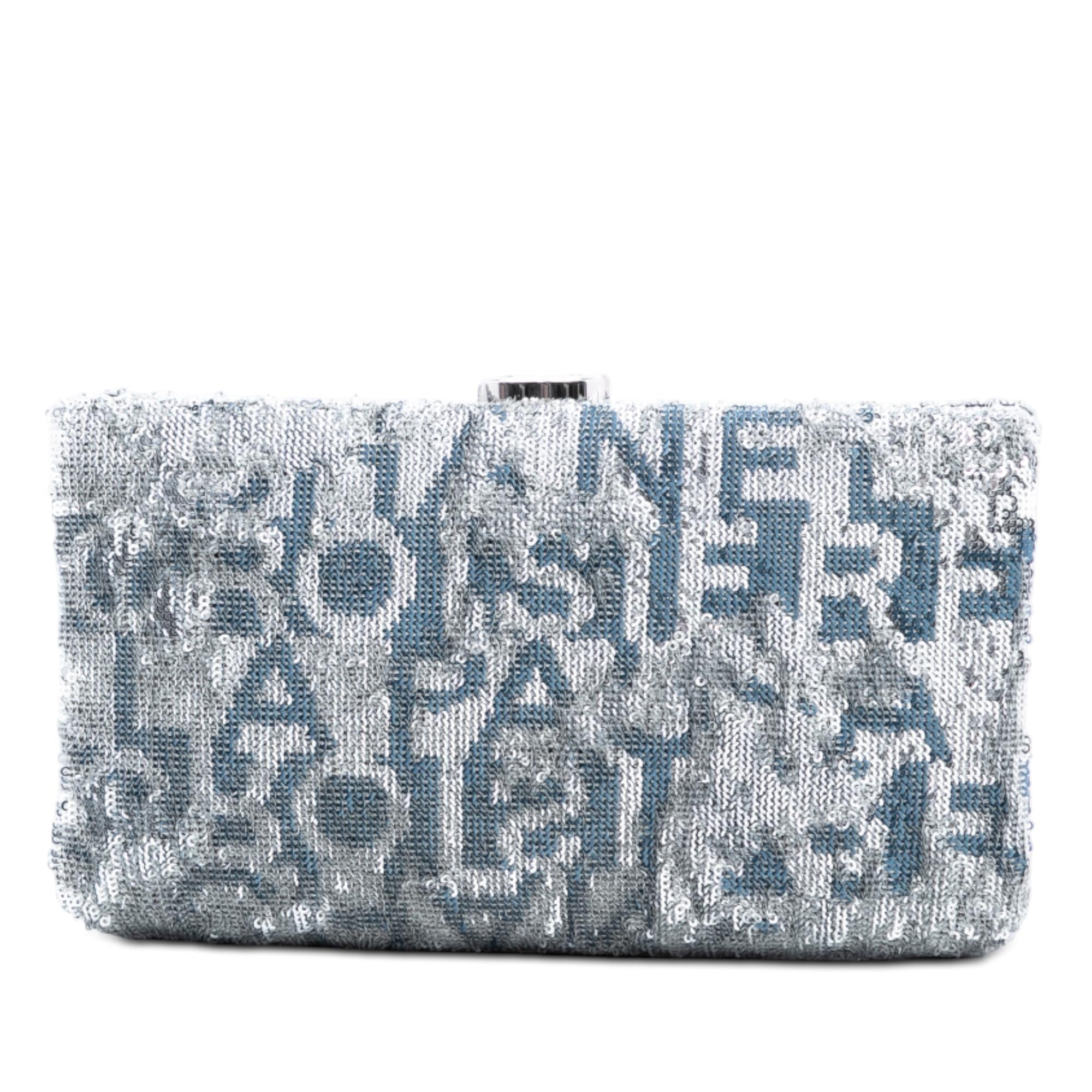 Chanel Satin Sequin Embroidered La Pausa Evening Clutch