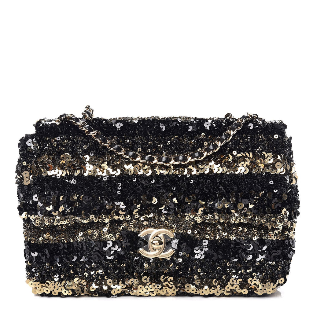 CHANEL Sequin Classic Mini Flap Bag