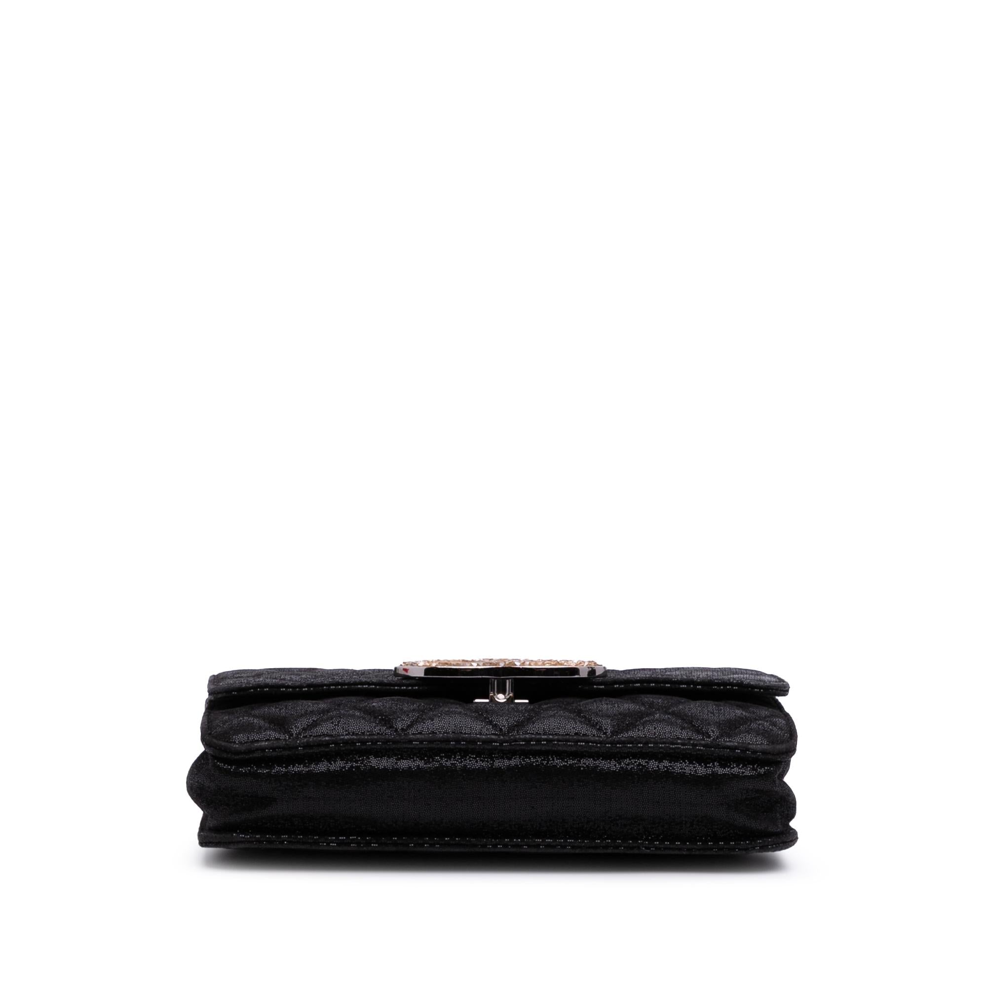 Chanel Sequined Goatskin CC Crystal Wallet On Chain