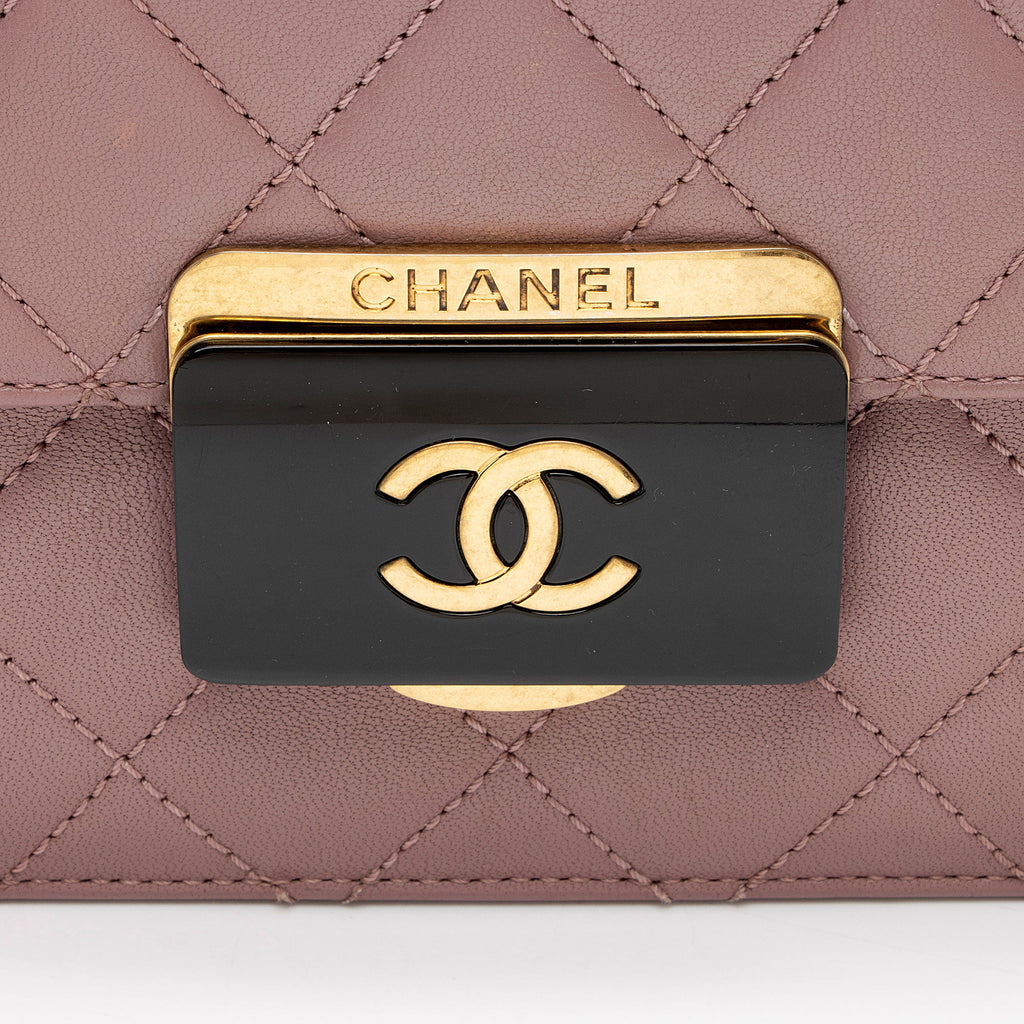 Chanel Sheepskin Beauty Lock Medium Flap Bag