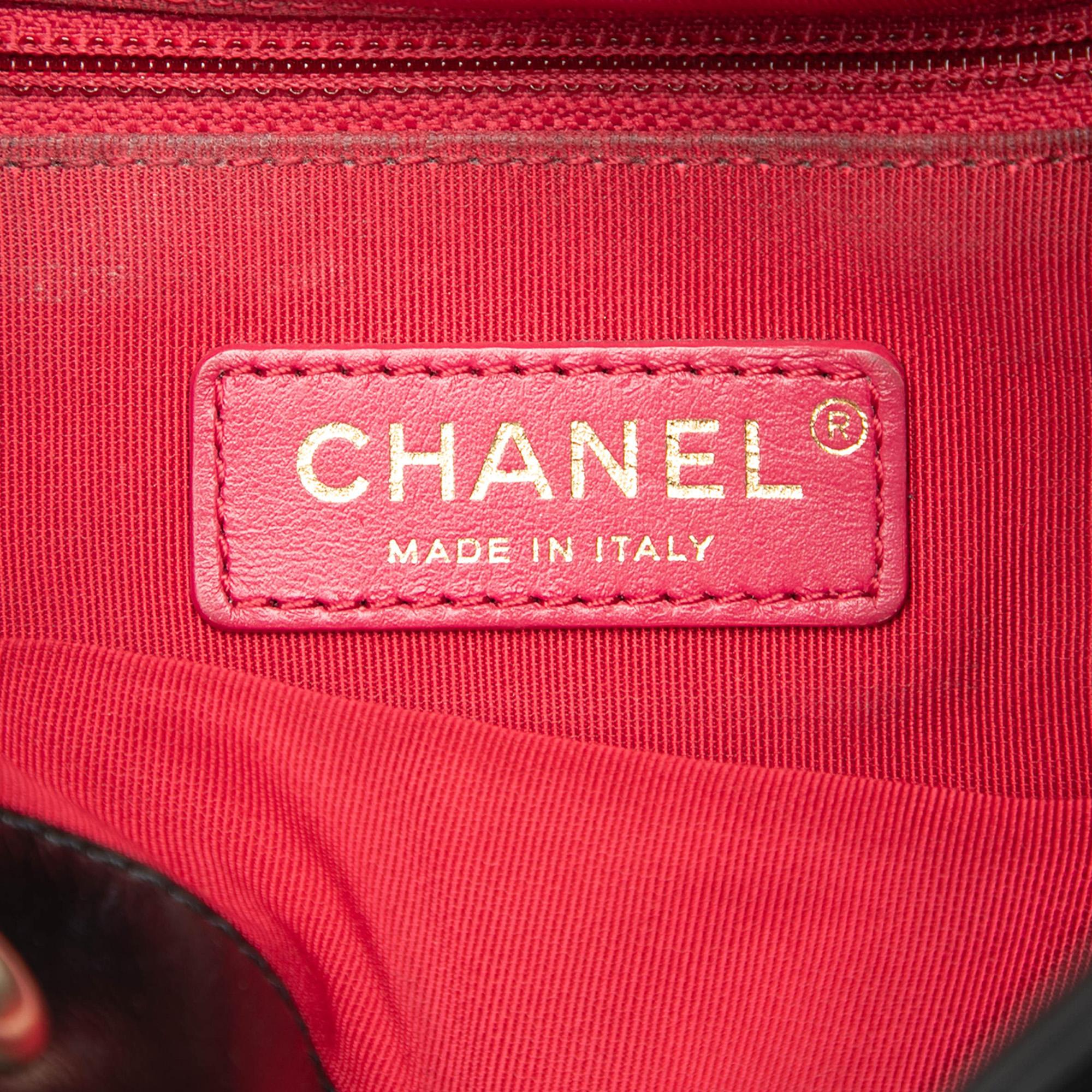 Chanel Shiny Aged Calfskin CC Chain Drawstring Bucket Bag