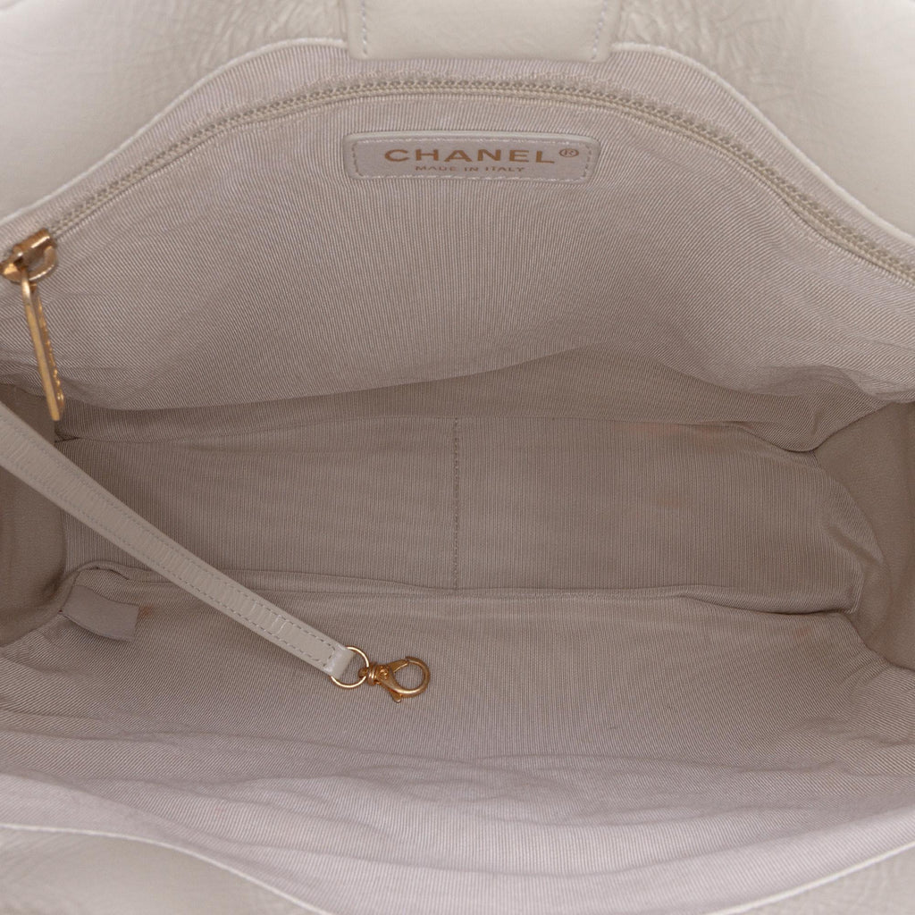Chanel Shiny Aged Calfskin North South Shopping Tote