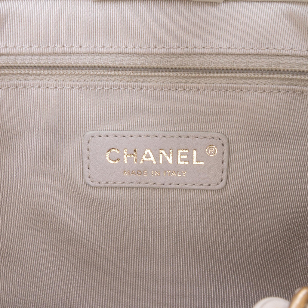 Chanel Shiny Aged Calfskin North South Shopping Tote