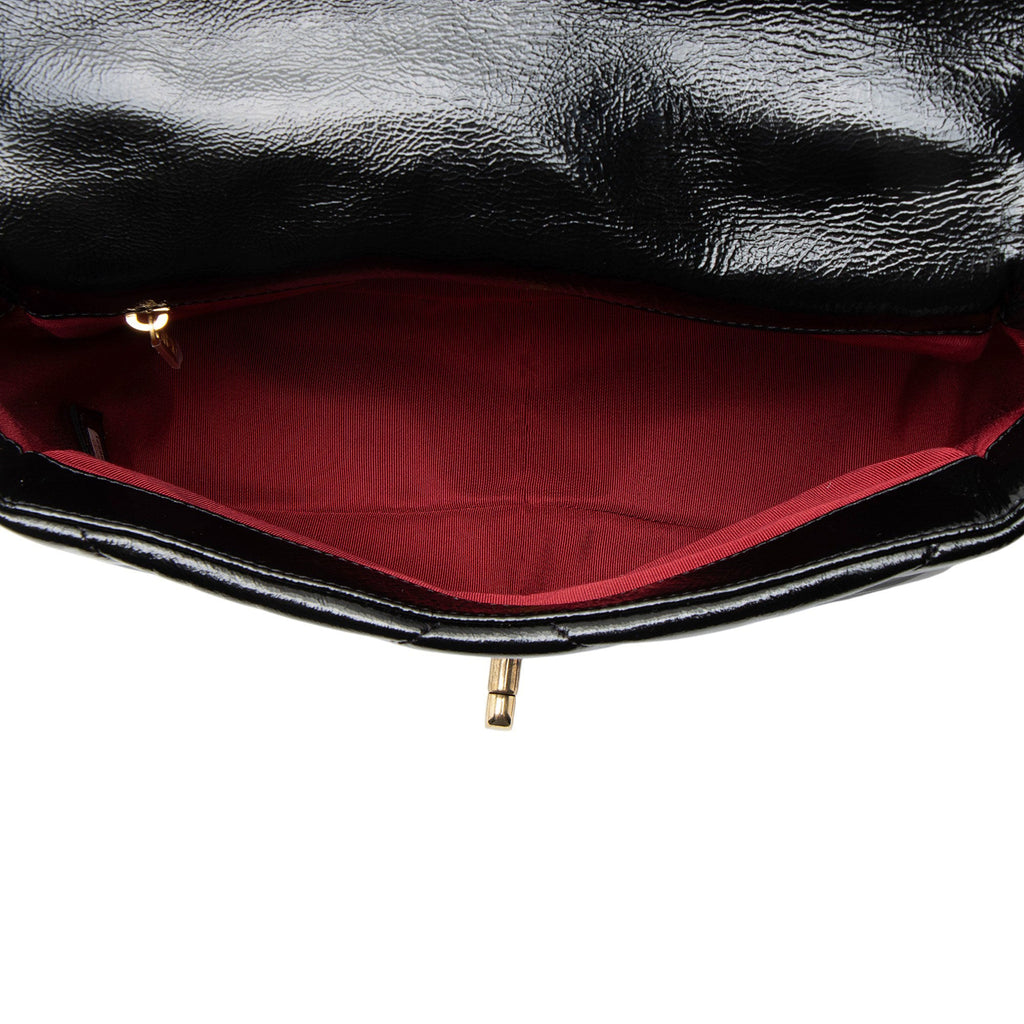 Chanel Shiny Crumpled Calfskin 19 Medium Flap Shoulder Bag