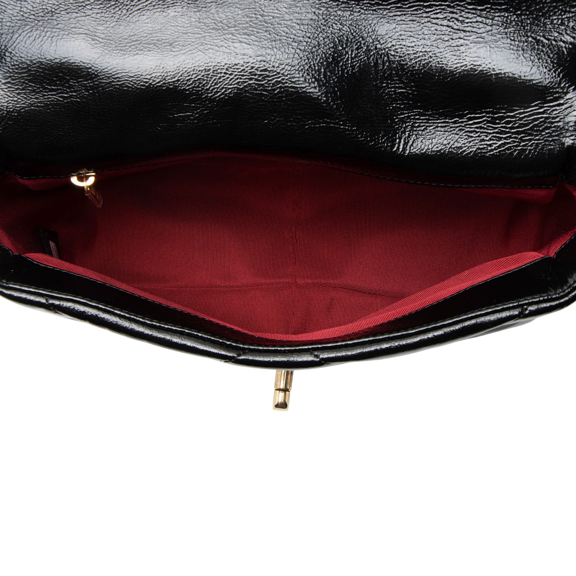 Chanel Shiny Crumpled Calfskin 19 Medium Flap Shoulder Bag