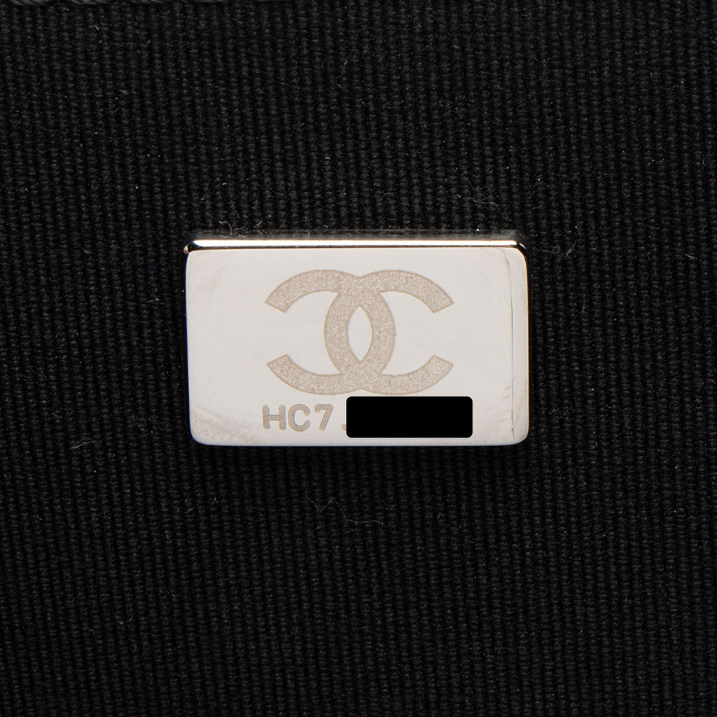 Chanel Shiny Crumpled Calfskin So Black Double You Flap Bag