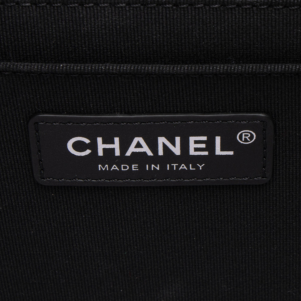 Chanel Shiny Crumpled Calfskin So Black Double You Flap Bag