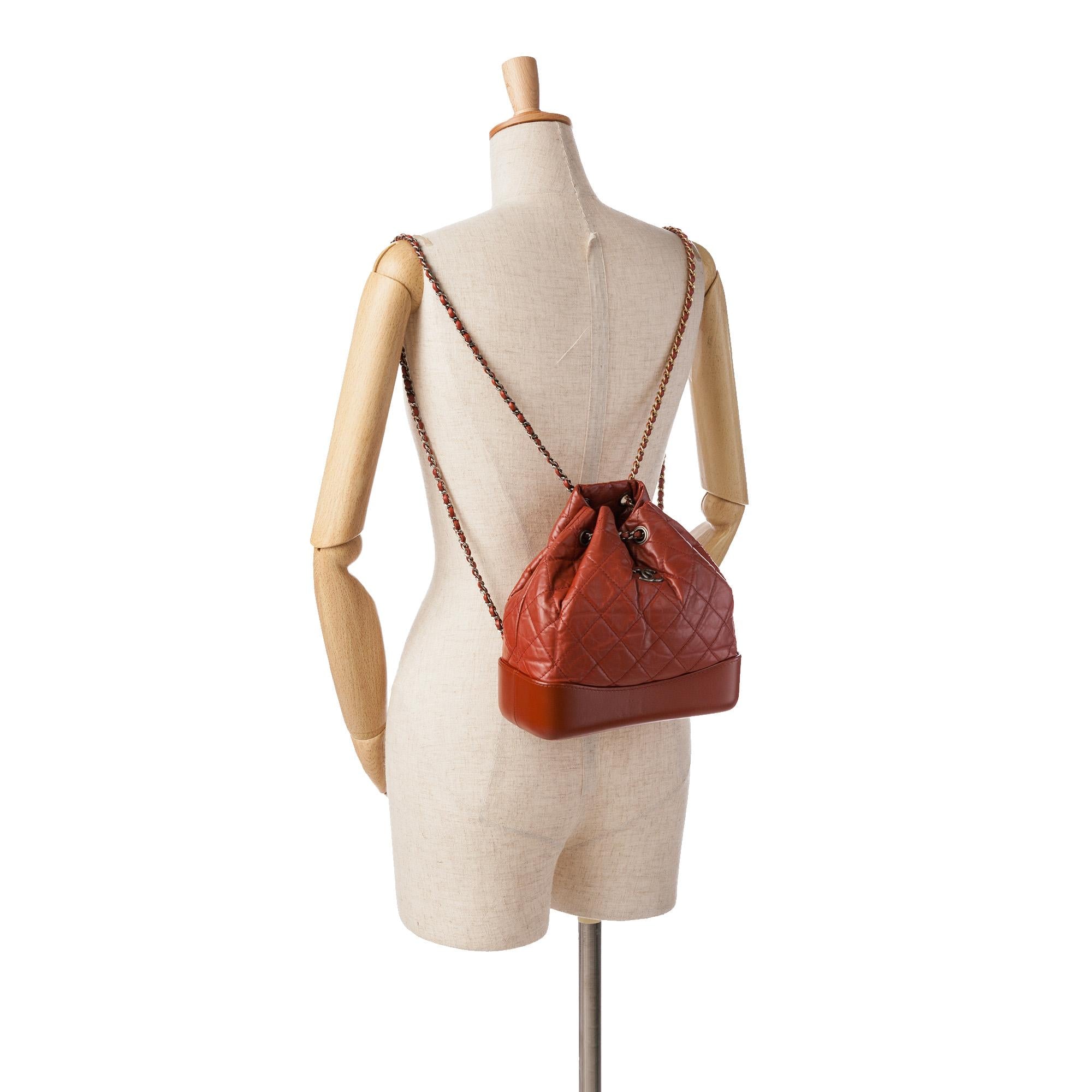 Chanel Small Aged Calfskin Gabrielle Backpack (SHG-8ZCvnd)
