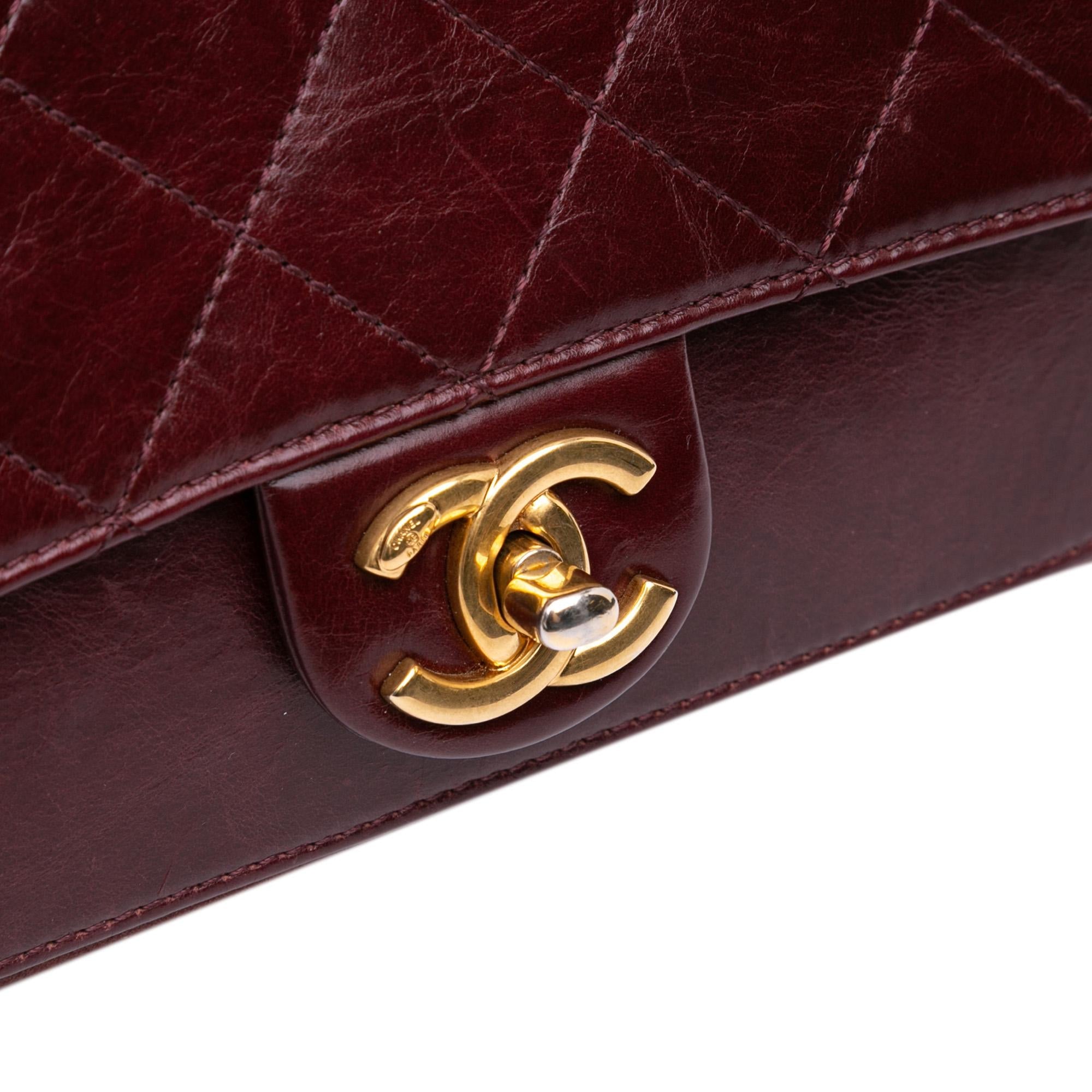 Chanel Small Aged Calfskin Straight Lined Flap